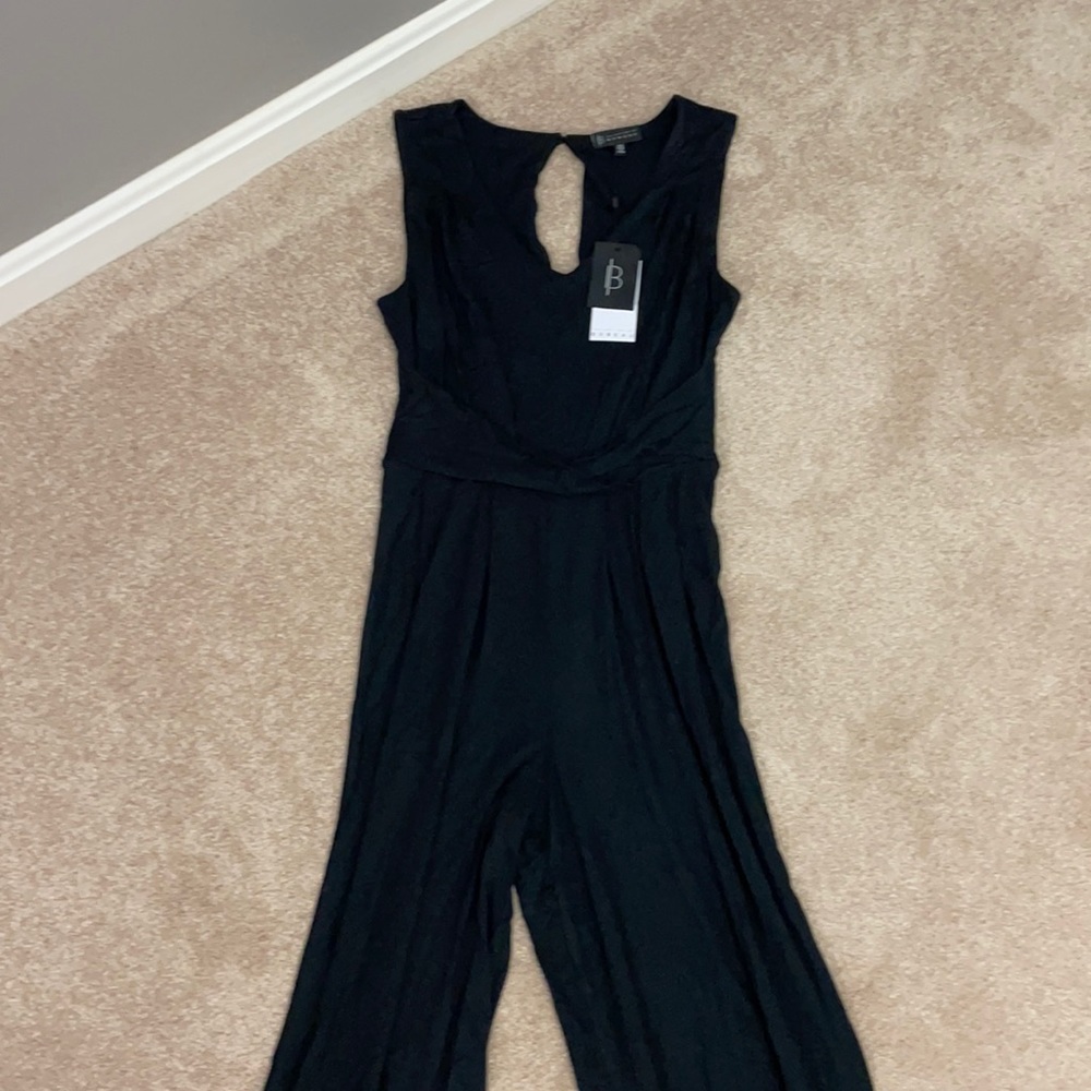 Bobeau black full length wide leg jumpsuit NWT tags size xs